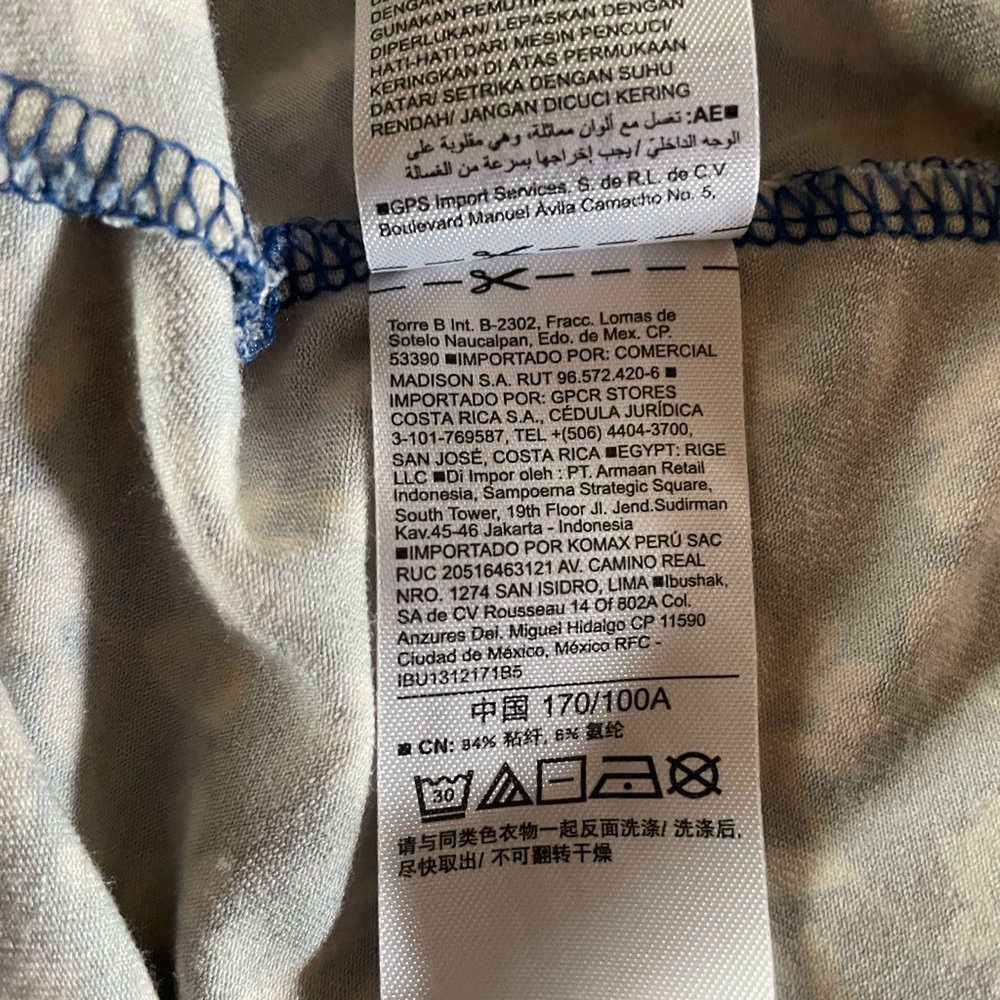 Blue and White Floral Wrap-Style Below Knee Summer Dress, Sz L - Picture 11 of 11